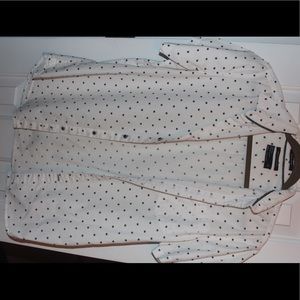 Button up white w/ black stars shirt